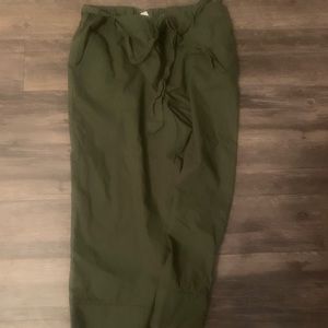 High waited tie linen pants